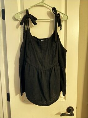Old Navy Black Tie-Shoulder Cotton Camisole